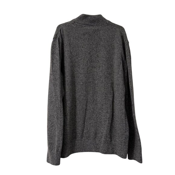 Barbour Heather Gray Mock Neck 1/4 Zip Wool Blend Sweater Mens Size XLarge - Picture 4 of 5